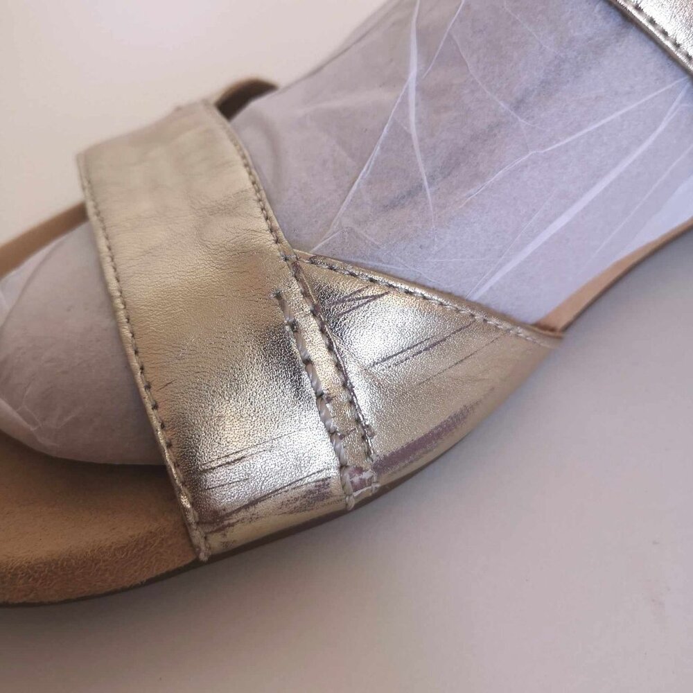 Vionic Havana Champagne Gold Leather Slingback Sandals Shoes Women's US Size 11 - Picture 4 of 13